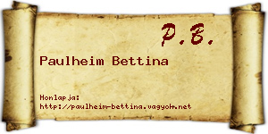 Paulheim Bettina névjegykártya