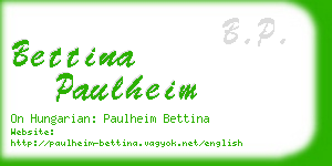 bettina paulheim business card